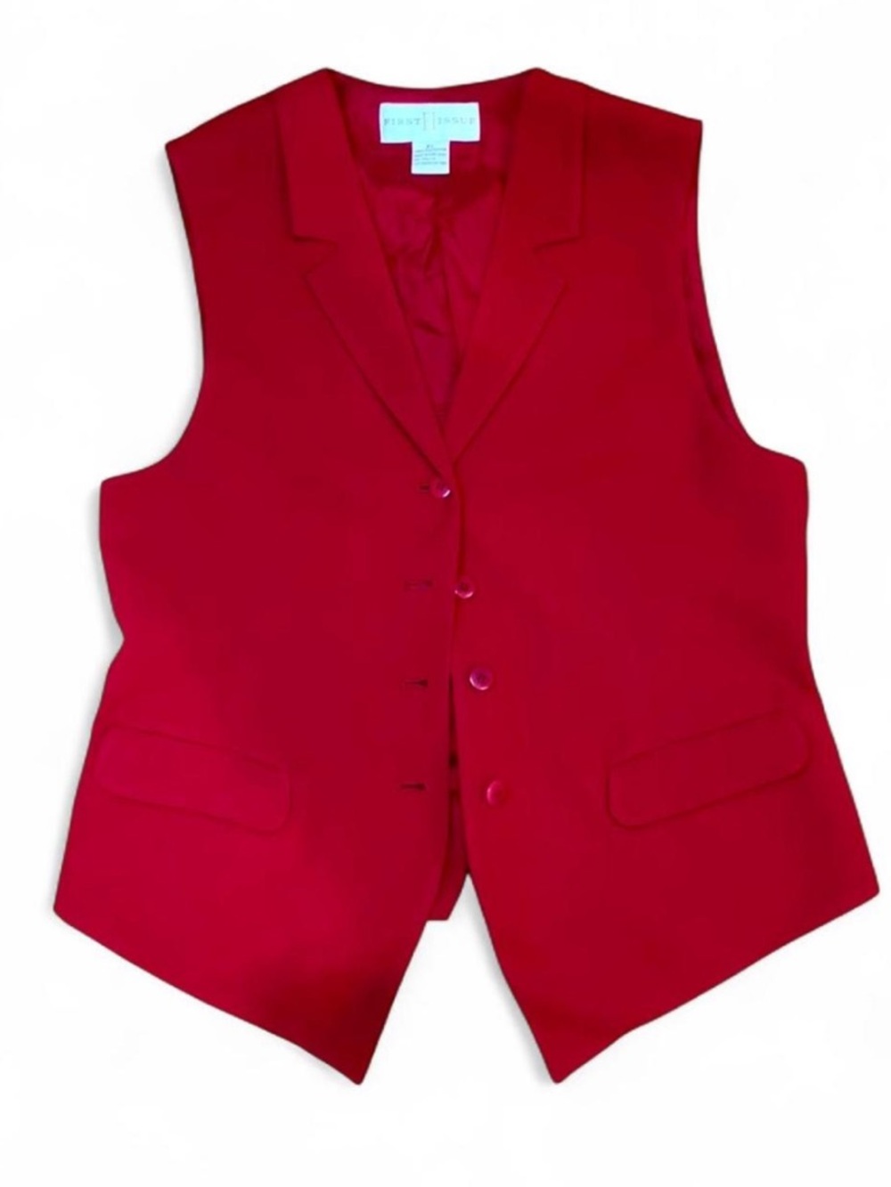 Bright Red Women's Tailored Vest by First Issue